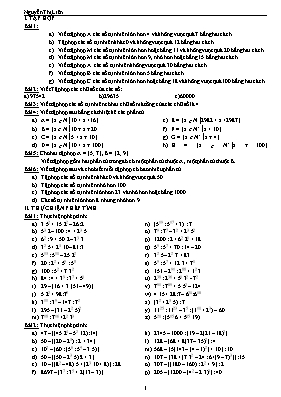 Ôn tập Chương 1 Số học 6